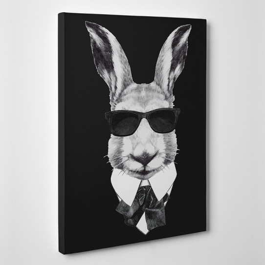 Tableau toile - Lapin Boss
