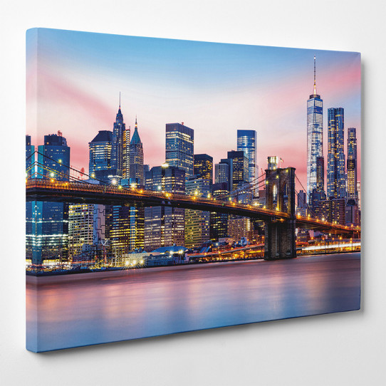 Tableau Toile New York World Trade Center 50x70 Cm - Neuf