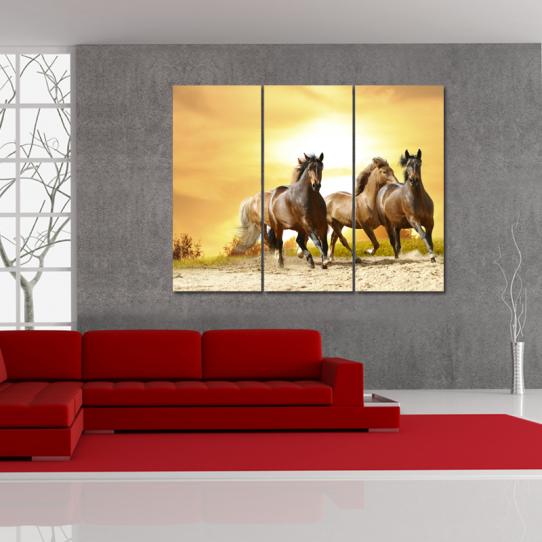 Triptyque Forex Chevaux