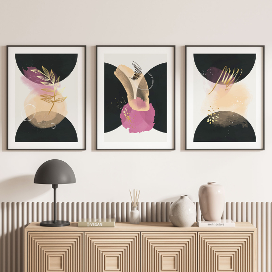 Lot de 3 Affiches / Posters Triptyque - Design