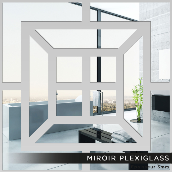 Miroir Plexiglass - Carré design