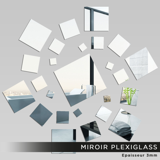 Miroir Plexiglass - Carré spirale