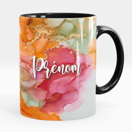 Mug - Tasse personnalisée - Effet marbré