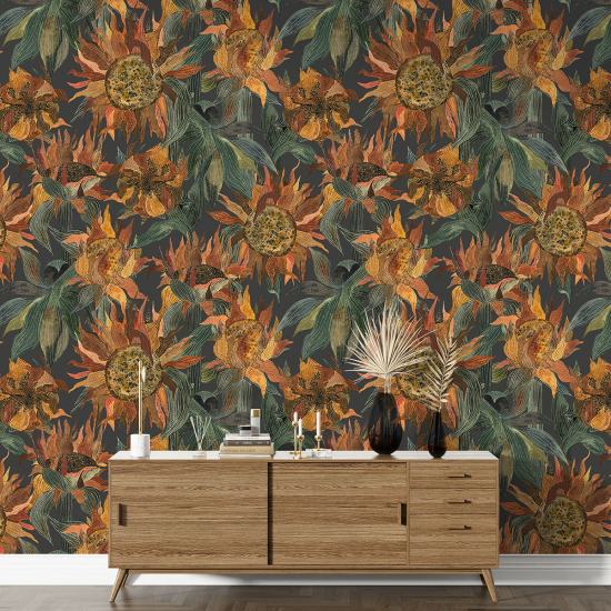 Papier peint motif XL - Motif floral