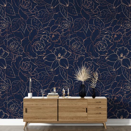 Papier peint motif XL - Motif floral
