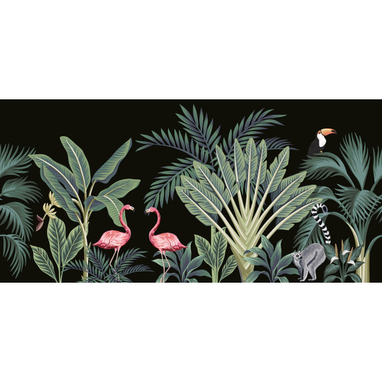Papier peint panoramique - Animaux de la Jungle