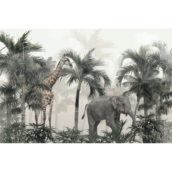 Papier peint panoramique - Animaux de la Jungle