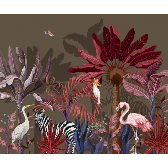 Papier peint panoramique - Animaux de la Jungle