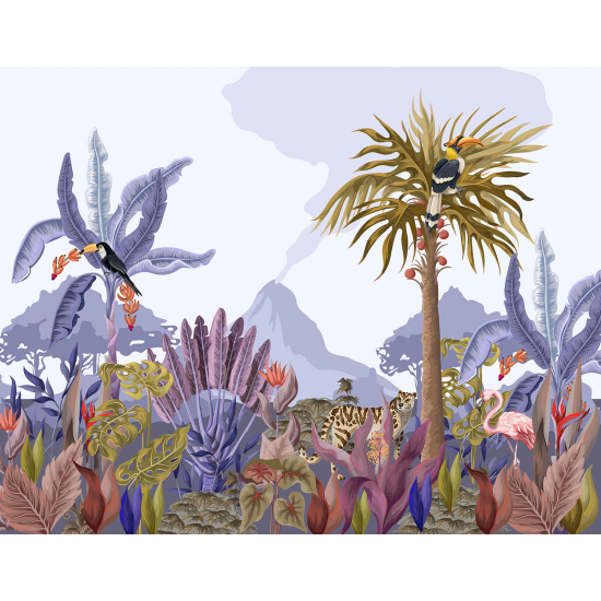 Papier peint panoramique - Animaux de la Jungle