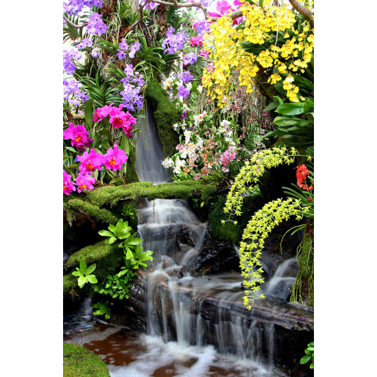 Papier peint panoramique - Cascade Fleurs