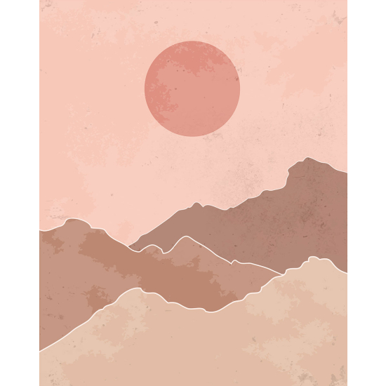 Papier peint panoramique - Couché de soleil Boho