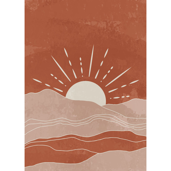 Papier peint panoramique - Couché de soleil Boho