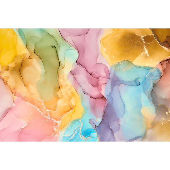 Papier peint panoramique - Effet marbré Couleurs