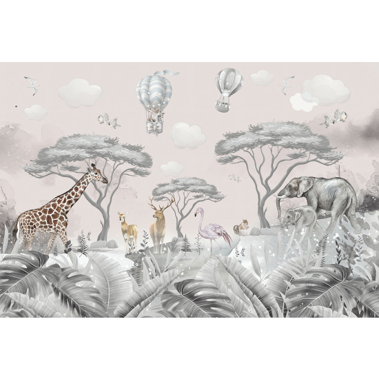 Papier peint panoramique Enfants - Animaux