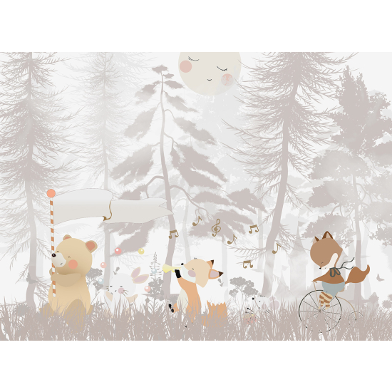 Papier peint panoramique Enfants - Animaux
