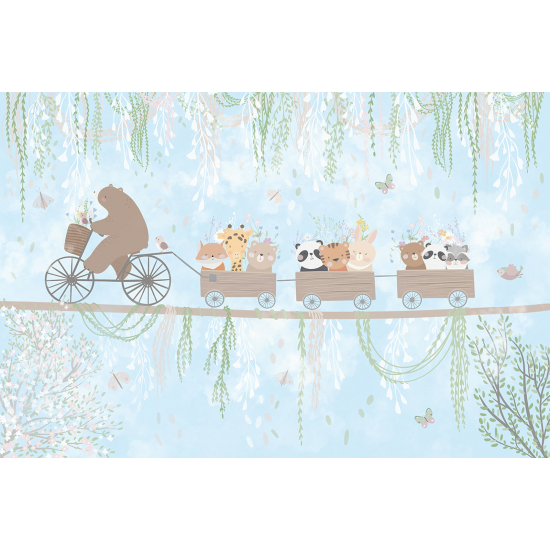 Papier peint panoramique Enfants - Animaux