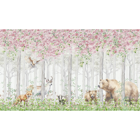 Papier peint panoramique Enfants - Animaux de la Forêt
