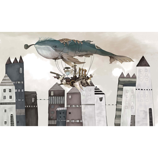 Papier peint panoramique Enfants - Baleine