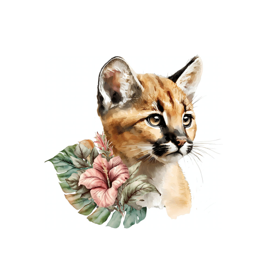 Papier peint panoramique Enfants - Bébé Puma