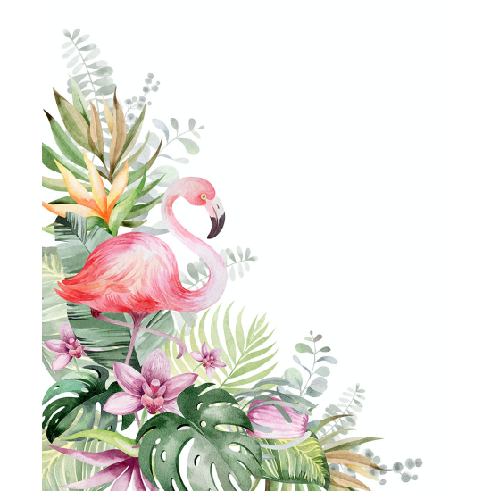 Papier peint panoramique Enfants - Flamant rose