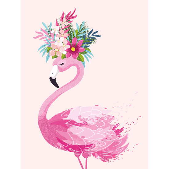Papier peint panoramique Enfants - Flamant rose