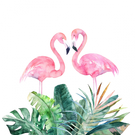 Papier peint panoramique Enfants - Flamants roses