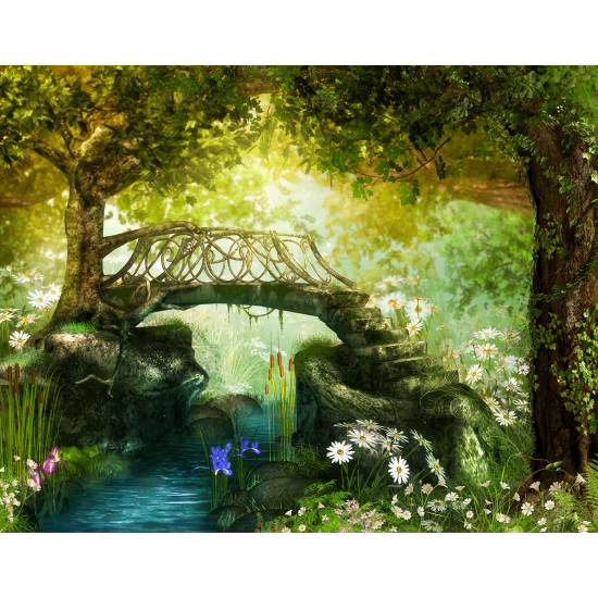 Papier peint panoramique Enfants - Forêt enchantée