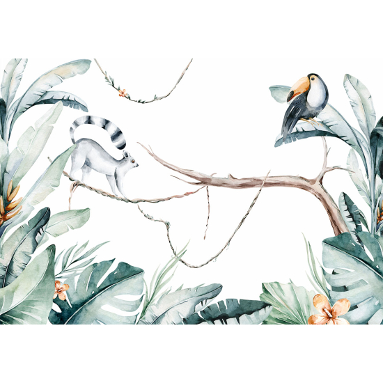 Papier peint panoramique Enfants - Forêt tropicale