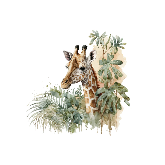 Papier peint panoramique Enfants - Girafe