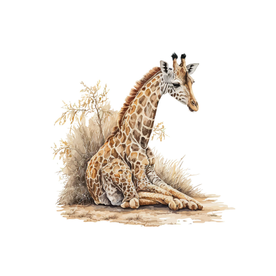 Papier peint panoramique Enfants - Girafe