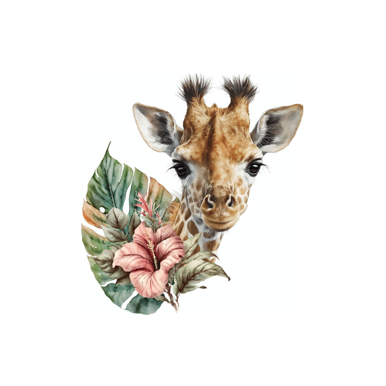 Papier peint panoramique Enfants - Girafe