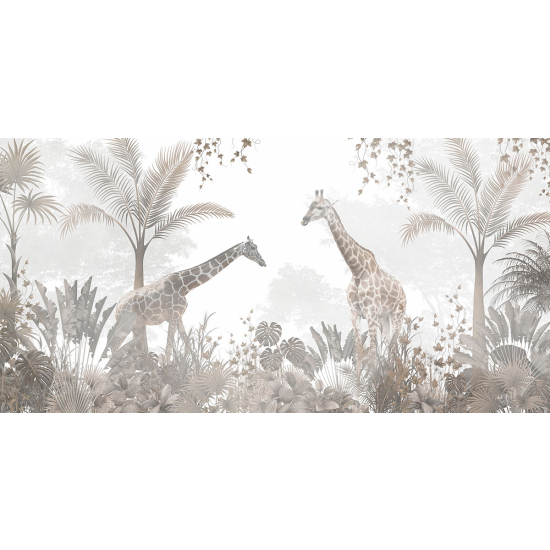 Papier peint panoramique Enfants - Girafes