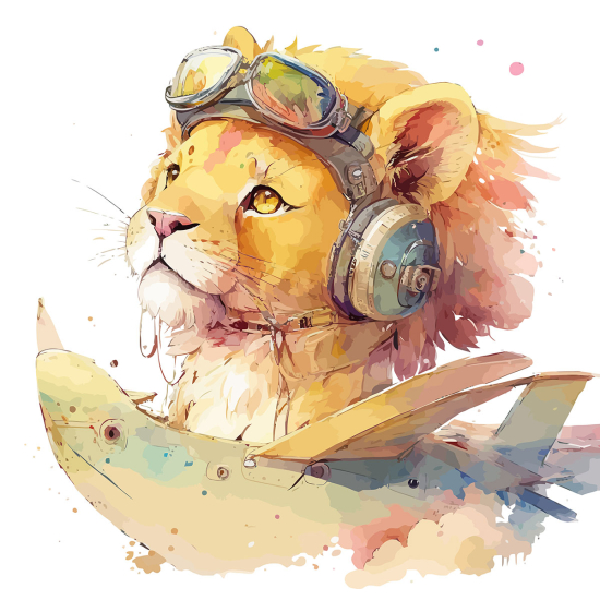 Papier peint panoramique Enfants - Lion