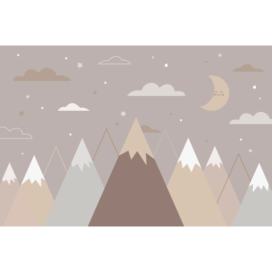 Papier peint panoramique Enfants - Montagnes