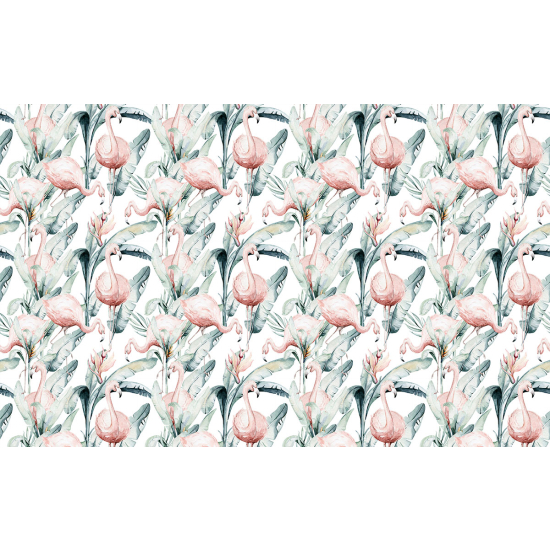 Papier peint panoramique Enfants - Motif Flamants roses