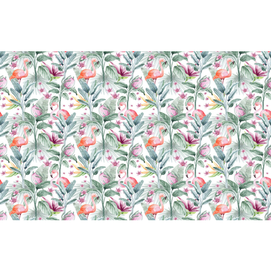 Papier peint panoramique Enfants - Motif Flamants roses