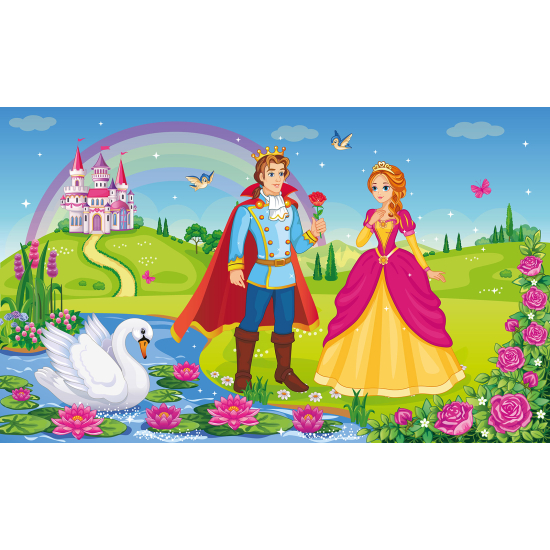 Papier peint panoramique Enfants - Prince et Princesse