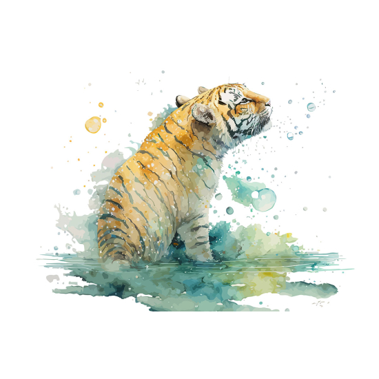 Papier peint panoramique Enfants - Tigre