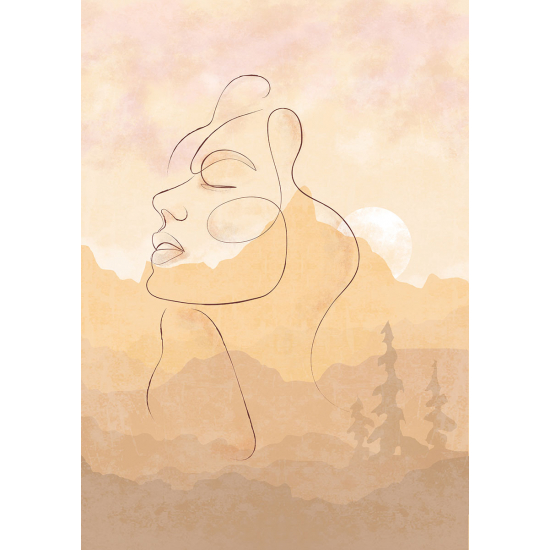 Papier peint panoramique - Femme Boho