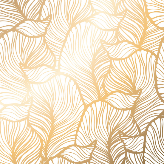 Papier peint panoramique - Feuilles d'orées