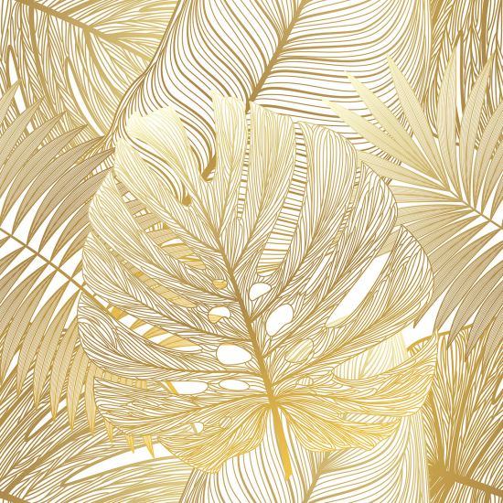 Papier peint panoramique - Feuilles d'orées