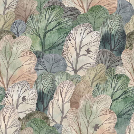 Papier peint panoramique - Feuilles Design