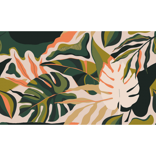Papier peint panoramique - Feuilles Design