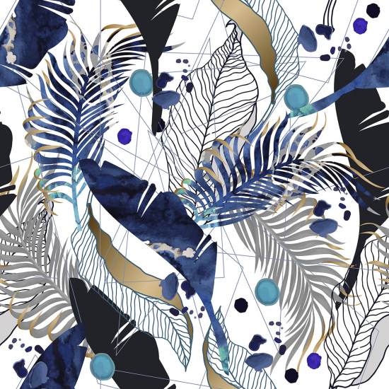 Papier peint panoramique - Feuilles Design