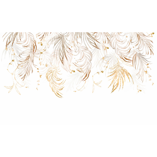 Papier peint panoramique - Feuilles tropicales