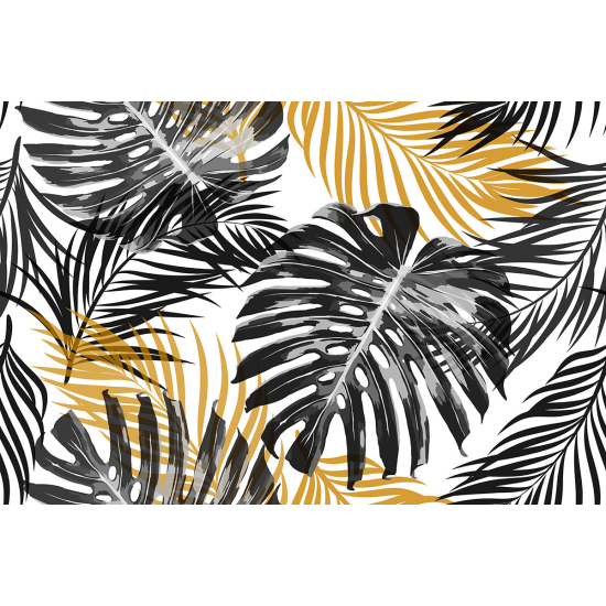 Papier peint panoramique - Feuilles tropicales