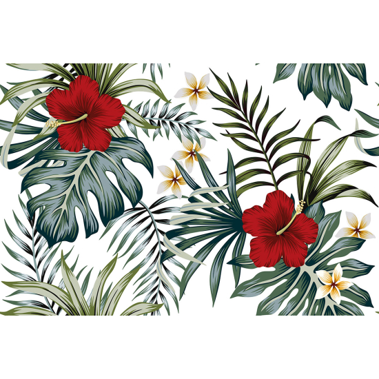 Papier peint panoramique - Feuilles tropicales