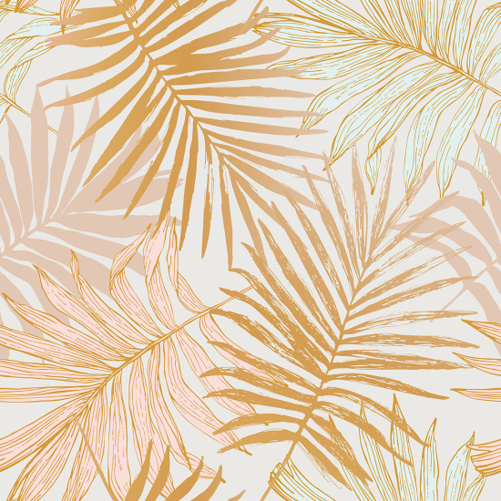 Papier peint panoramique - Feuilles tropicales
