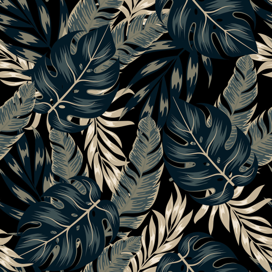 Papier peint panoramique - Feuilles tropicales