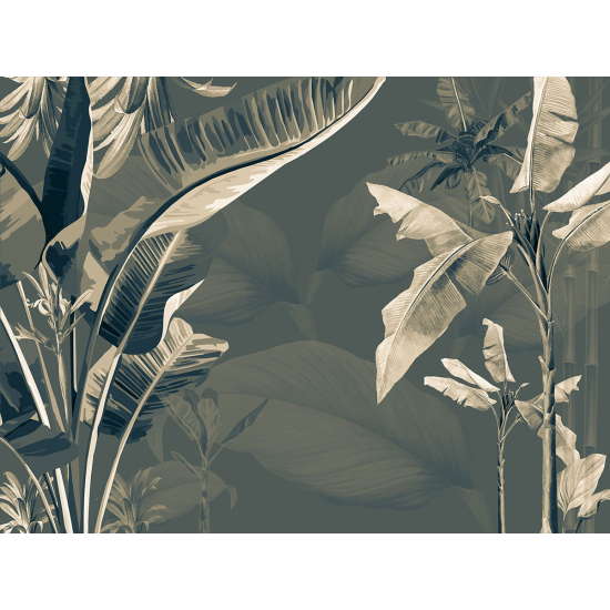 Papier peint panoramique - Feuilles tropicales
